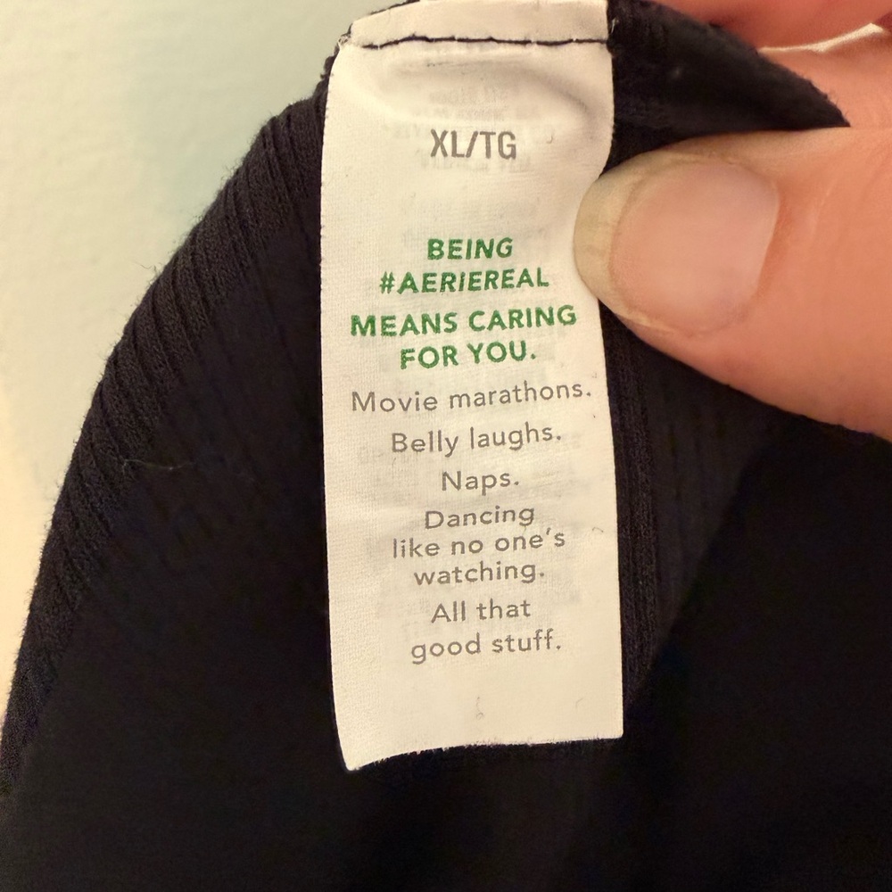 aerie Black Ribbed tank dress - Picture 5 of 5
